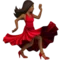 Woman Dancing: Medium-Dark Skin Tone emoji on Apple iOS 17.4