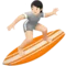 Person Surfing: Light Skin Tone emoji on iPhone (iOS 14.6)