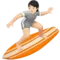 Person Surfing: Light Skin Tone emoji on iPhone