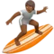 Person Surfing: Medium-Dark Skin Tone emoji on Apple iOS 13.2