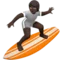Person Surfing: Dark Skin Tone emoji on iPhone (iOS 14.6)