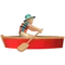 Person som roddar båt: Mellanljus hudton emoji på iPhone (iOS 11.2)