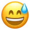 Wajah menyeringai disertai keringat emoji di Apple iOS 14.5
