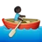Person som roddar båt: Mörk hudton emoji på iPhone (iOS 9.1)