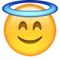 Smiling Face with Halo emoji on Apple iOS 9.3