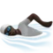 Person Swimming: Dark Skin Tone emoji on iPhone