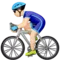 Person som cyklar: Ljus hudton emoji på iPhone (iOS 12.2)