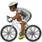 Person Biking: Medium-Dark Skin Tone emoji on Apple iOS 14.5