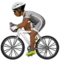 Person Biking: Medium-Dark Skin Tone emoji on Apple iOS 17.4