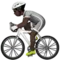 Person Biking: Dark Skin Tone emoji on Apple iOS 17.4