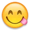 Face Savoring Food emoji on iPhone (iOS 5.1)