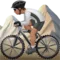 Person Mountain Biking: Medium Skin Tone emoji on Apple iOS 14.6