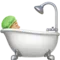 Person Taking Bath: Medium-Light Skin Tone emoji on Apple iOS 17.4