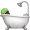 洗澡的人：肤色较深 iPhone 上的表情符号 (iOS 11.3)