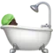 Person Taking Bath: Dark Skin Tone emoji on iPhone