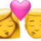 Kiss: Woman, Man emoji on iPhone