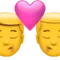 ️ Kiss: Man, Man emoji on Apple iOS 17.4