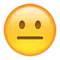 Faccia neutra emoji su Apple iOS 9.1