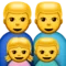 परिवार: पुरुष, पुरुष, लड़की, लड़का iPhone पर इमोजी (iOS 9.3)