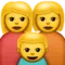 परिवार: महिला, महिला, लड़का iPhone पर इमोजी (iOS 9.0)