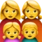 Family: Woman, Woman, Girl, Boy emoji on Apple iOS 10.0