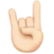 Sign of the Horns: Light Skin Tone emoji on Apple iOS 14.5