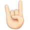 Sign of the Horns: Light Skin Tone emoji on iPhone