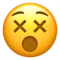 Face with Crossed-Out Eyes emoji on Apple iOS 15.4