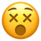 Face with Crossed-Out Eyes emoji on Apple iOS 17.4
