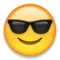 Smiling Face with Sunglasses emoji on Apple iOS 6.0