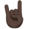 Tanda Tanduk: Warna Kulit Gelap emoji di iPhone (iOS 14.5)