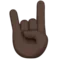 Σημάδι των Κεράτων: Σκούρος τόνος δέρματος emoji στο iPhone (iOS 17.4)