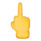 Middle Finger emoji on Apple iOS 9.1