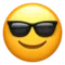 Smiling Face with Sunglasses emoji on Apple iOS 10.0