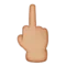 Middle Finger: Medium-Light Skin Tone emoji on Apple iOS 9.3