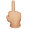 Middle Finger: Medium-Light Skin Tone emoji on iPhone