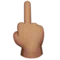 Middle Finger: Medium Skin Tone emoji on iPhone