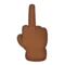 Långfinger: Mellanmörk hudton emoji på iPhone (iOS 9.1)