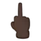 Långfinger: Mörk hudton emoji på iPhone (iOS 9.1)