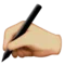 Writing Hand: Medium-Light Skin Tone emoji on Apple iOS 9.1