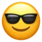 Smiling Face with Sunglasses emoji on iPhone