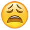 Zmęczona twarz emoji na Apple iOS 8.3