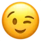 Față care face cu ochiul emoji pe Apple iOS 12.1