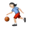 Persona que fa botar una pilota: To de pell clar emoji a Apple iOS 9.1