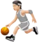 Person, die einen Ball prellen lässt: Heller Hautton Emoji auf Apple iOS 14.6