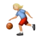 Person Bouncing Ball: Medium-Light Skin Tone emoji on Apple iOS 9.1
