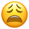 Müdes Gesicht Emoji auf Apple iOS 17.4