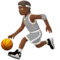 Person Bouncing Ball: Medium-Dark Skin Tone emoji on Apple iOS 15.4