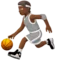 Person Bouncing Ball: Medium-Dark Skin Tone emoji on Apple iOS 17.4