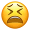 Tired Face emoji on Apple iOS 14.2